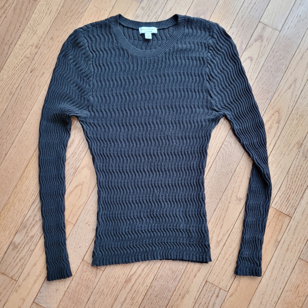 Anthropologie Current Air Long Sleeve Sweater Wave Lightweight L